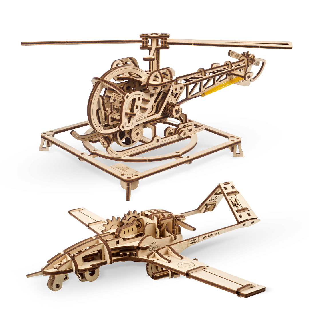 Kampfdrohne & Helikopter